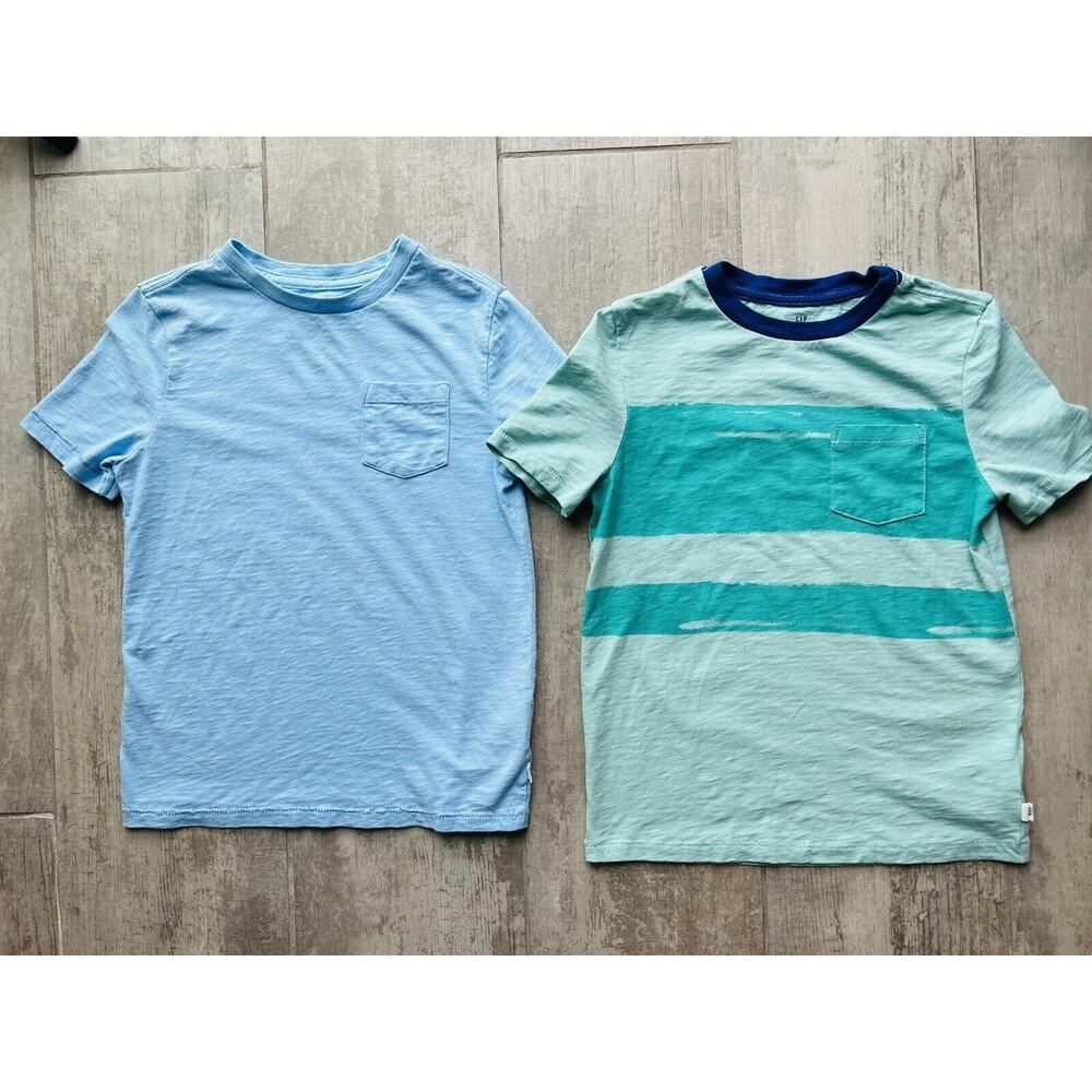 GAP Kids Boys Youth Set Lot of 2 Casual Pocket Tee T-Shirt Everyday Cotton S 6-7